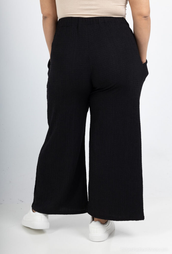 Pantalon noir ample avec poches – Image 3