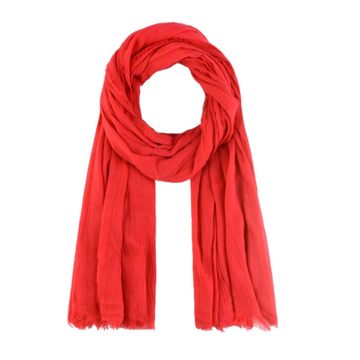 Foulard léger rouge clair