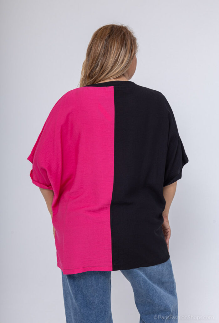 TOP Bicolore - rose / noir - du 46 au 60 – Image 2